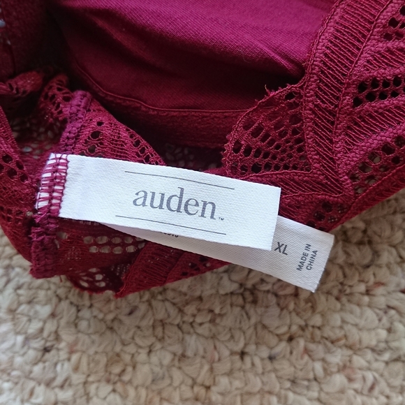Auden Elegant Lace Bralette in Burgundy size XL - Picture 11 of 12